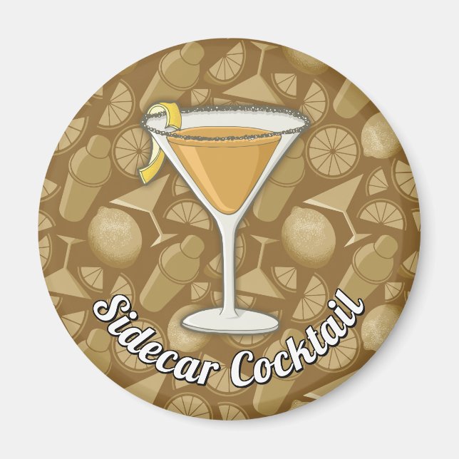 Sidecar Cocktail Magnet (Framsidan)