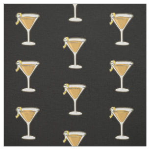 Sidecar Cocktail Mönster Tyg