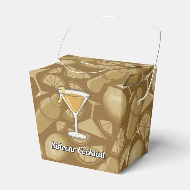 Sidecar cocktail presentaskar (Framsidan Sidan)