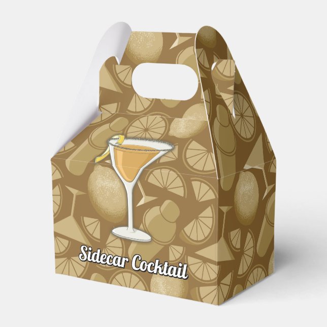 Sidecar cocktail presentaskar (Framsidan Sidan)