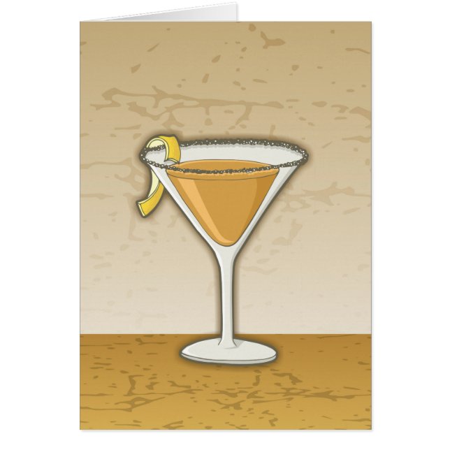 Sidecar cocktail Recipe Hälsningskort (Framsidan)