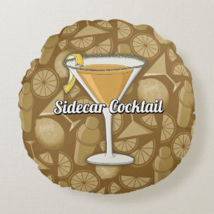 Sidecar Cocktail Rund Kudde