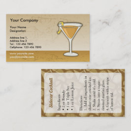 Sidecar cocktail visitkort