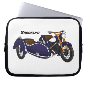 Sidecar lila motorcykelillustration laptop fodral