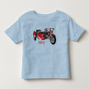 Sidecar-motorcykelns tecknad illustration t shirt