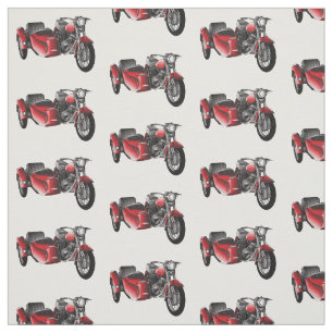 Sidecar-motorcykelns tecknad illustration tyg