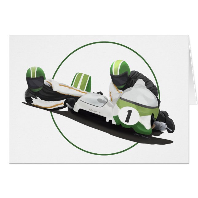 SIDECARRACER HÄLSNINGSKORT (Framsidan Horizontal)