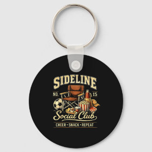 Sideline Social Club Cheer Snack Repeat Soccer Mam Nyckelring