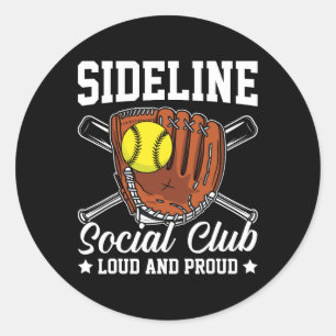 Sideline Social Club Hög och stolt Retro Mamma Mal Runt Klistermärke