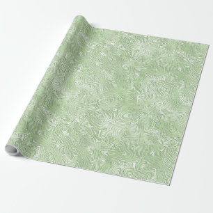 Siden Moire Liten Mönster i Limegrön Presentpapper