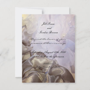 Siden och Organza Blommig Bröllopsinbjudan Inbjudningar