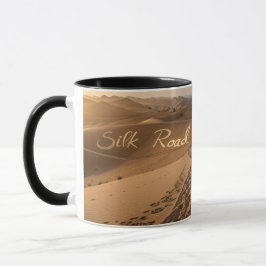 Sidenvägen Ökenlandskap Typografi Konst Mugg