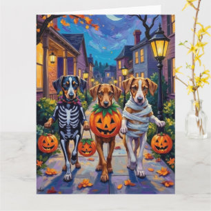 Sidenvindhundar i Halloween-kostymer Kort