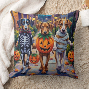 Sidenvindhundar i Halloween-kostymer Kudde