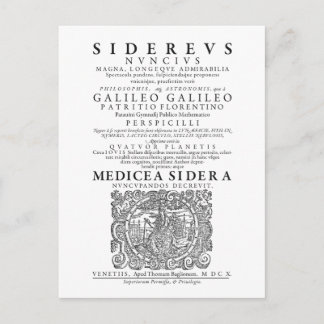 Sidereus Nuncius vykort