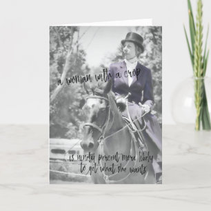 SIDESADDLE-gratulationskort Tack Kort