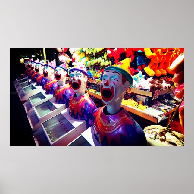 Sideshow Alley Laughing Clowns Poster (Framsidan)