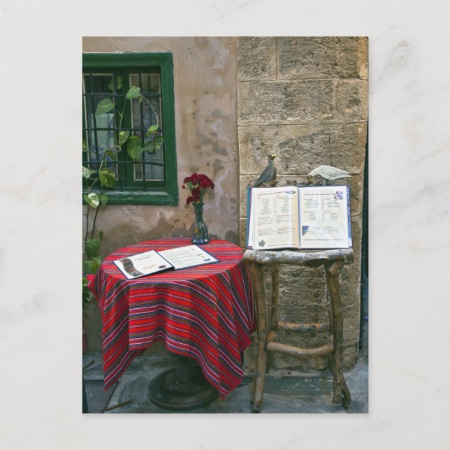 Sidewalcafe, Chania, Kreta, Grekland Vykort (Framsida)