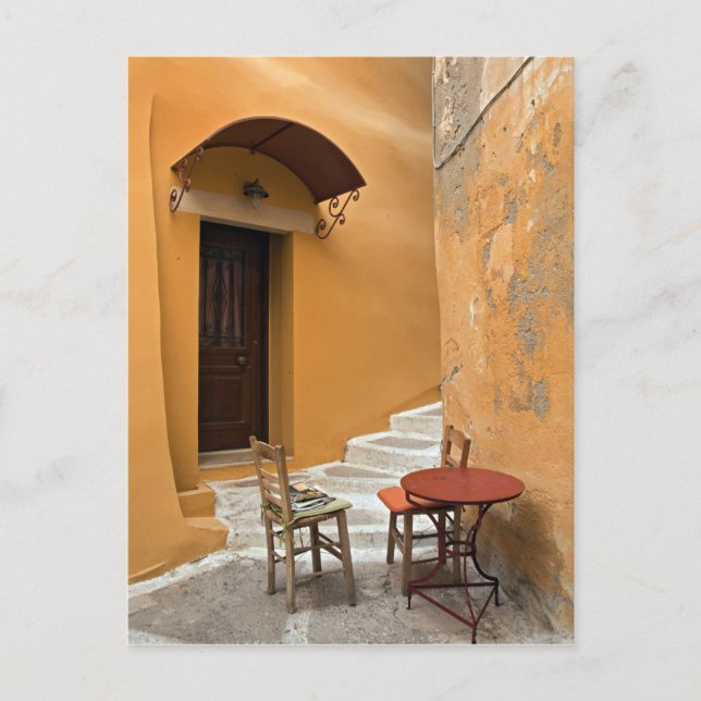 Sidewalde bord, Chania, Kreta, Grekland Vykort (Framsida)