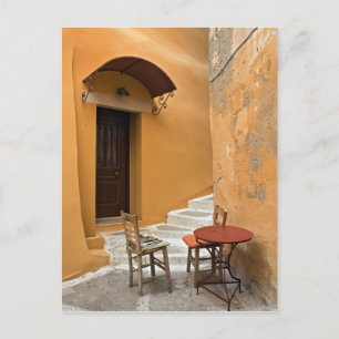 Sidewalde bord, Chania, Kreta, Grekland Vykort