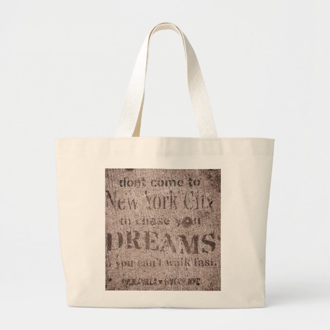 "Sidewalde Dreams-Little Italien, NYC" Tote Bag Jumbo Tygkasse (Framsidan)