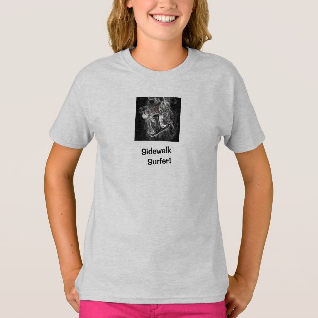 Sidewalk Surfer Pro Image Grå Skater T-Shirt (Framsida)