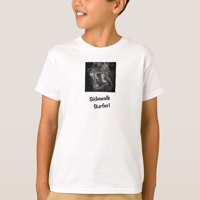 Sidewalk Surfer Pro Image Vit Skateboard T-Shirt (Framsida)