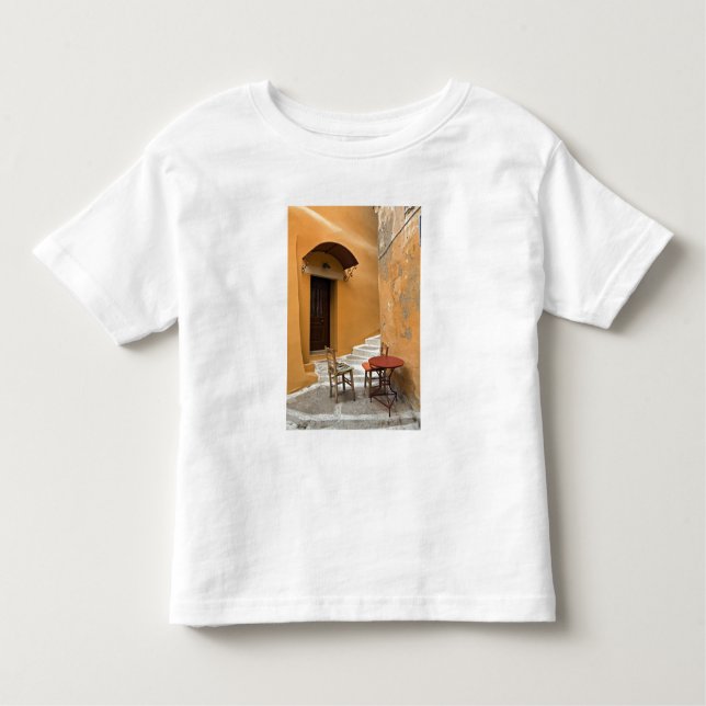 Sidewalt bord, Chania, Kreta, Grekland T-shirt (Framsida)