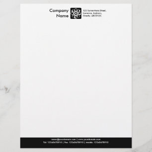 Sidfot färg - svart brevhuvud