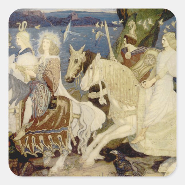 Sidhe Riders Fyrkantigt Klistermärke (Framsida)