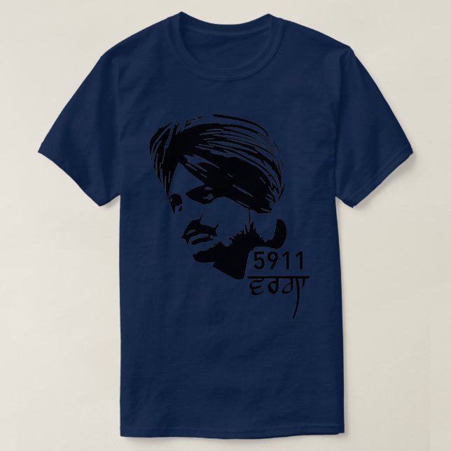 Sidhu Moose Wala T Shirt (Design framsida)