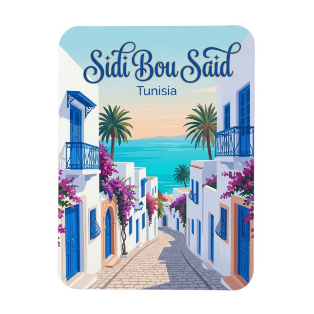 Sidi Bou Said Tunisien Magnet (Vertikal)