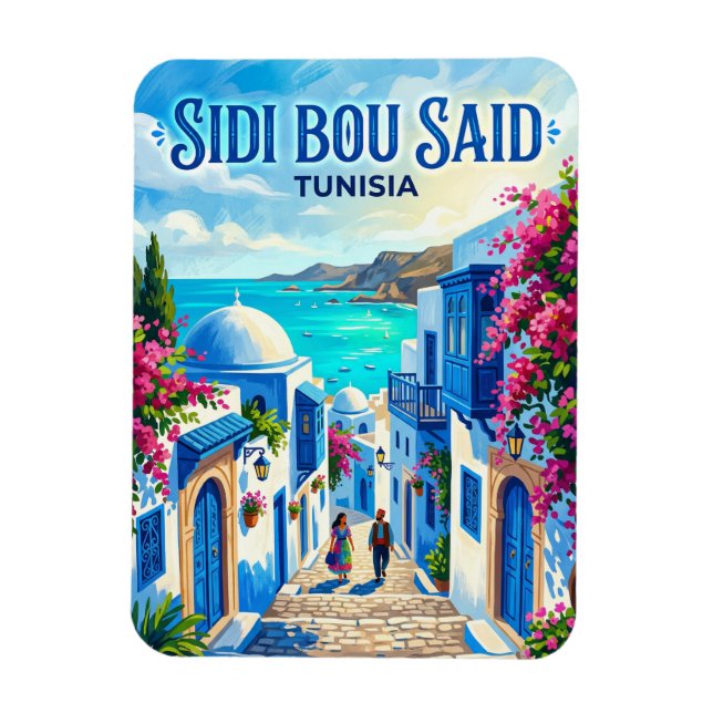 Sidi Bou Said Tunisien Magnet (Vertikal)