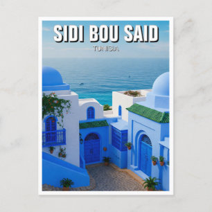 Sidi Bou Said Tunisien Travel Vykort