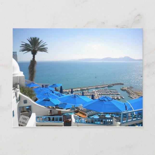 Sidi Bou Said Tunisien Vykort (Framsida)