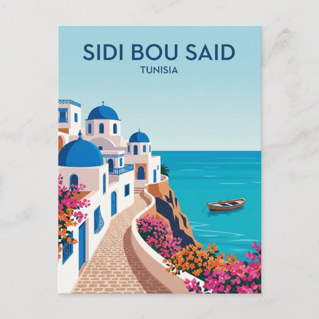 Sidi Bou Said Tunisien Vykort (Framsida)
