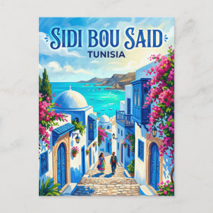 Sidi Bou Said Tunisien Vykort