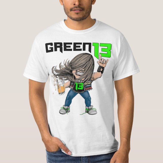 SidMetalhead 2 (vit) T Shirt (Framsida)