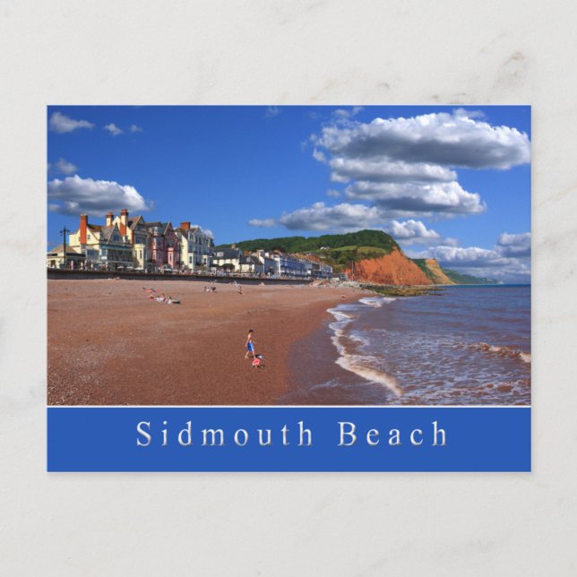 Sidmouth Beach-vykort Vykort (Framsida)