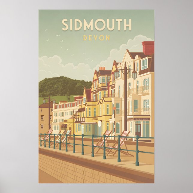 Sidmouth Devon Resemalmanusplakat Poster (Framsidan)