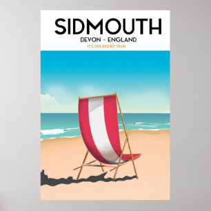 Sidmouth, devon, vintage resor poster