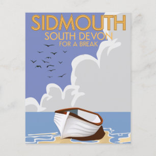 Sidmouth South Devon vintage resemålderaffisch.