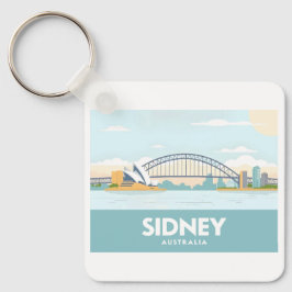 Sidney Australia Opera House Pastel Travel Nyckelring