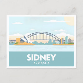 Sidney Australia Opera House Pastel Travel Vykort