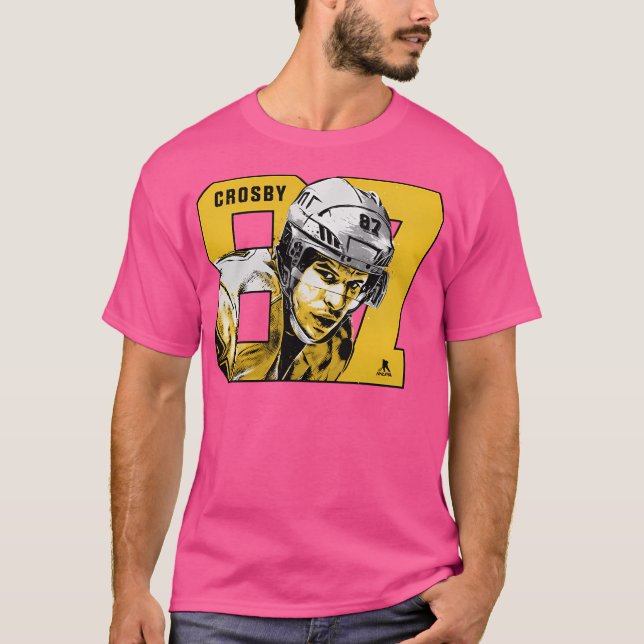 Sidney Crosby Pittsburgh-nummer T Shirt (Framsida)