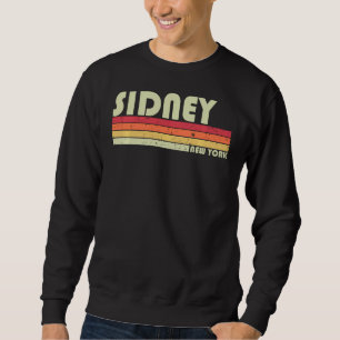 Sidney Ny New York Funny City Home Roots Retro 70 Lång Ärmad Tröja
