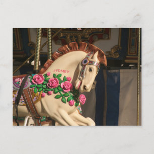 Sidney the Carousel Horse Vykort