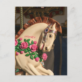 Sidney the Carousel Horse Vykort