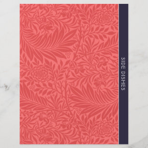 Sido-rätter Receptavdelare Vintage röd floral