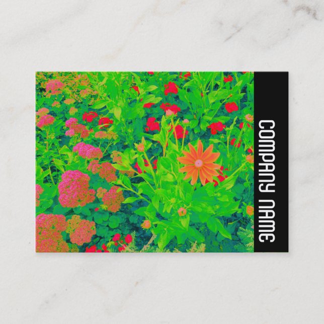 Sidoband - Psykedeliskt blomböjt band Visitkort (Framsida)